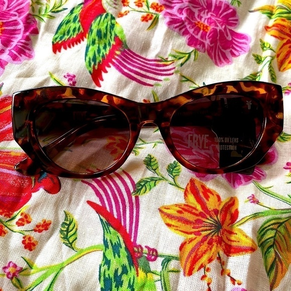 Brand New Frye Tortoise Shell Cateye Sunglasses 100% UV Lens Protection main image 13